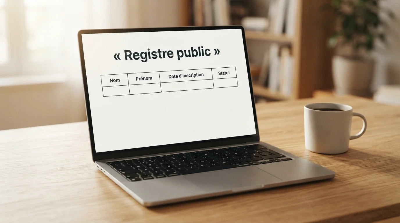 Interface du registre public de l'ANJ affichant la liste des opérateurs agréés en France