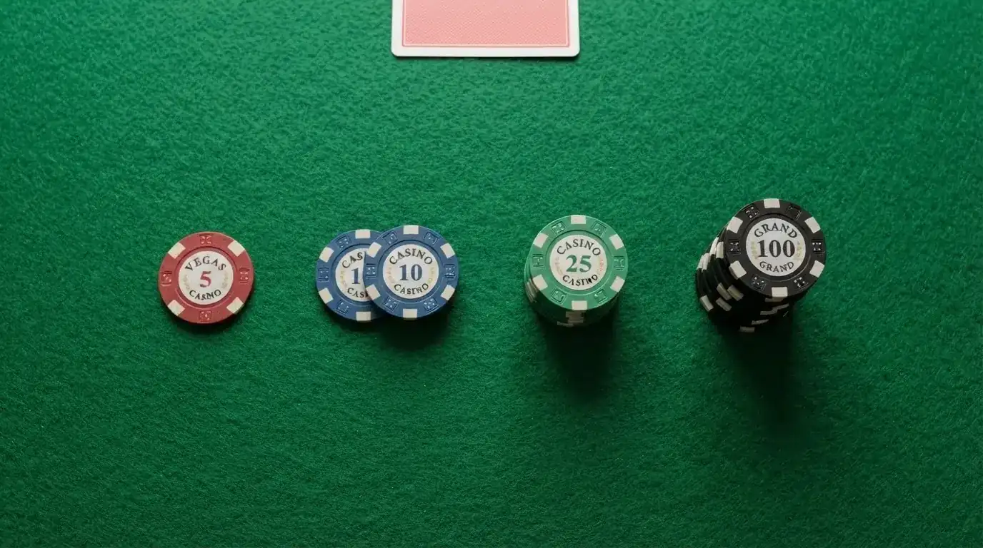 Une table comparative stylisée listant des noms d'opérateurs, des logos de machines à sous et des pourcentages de wagering, posée sur un fond de feutrine verte.